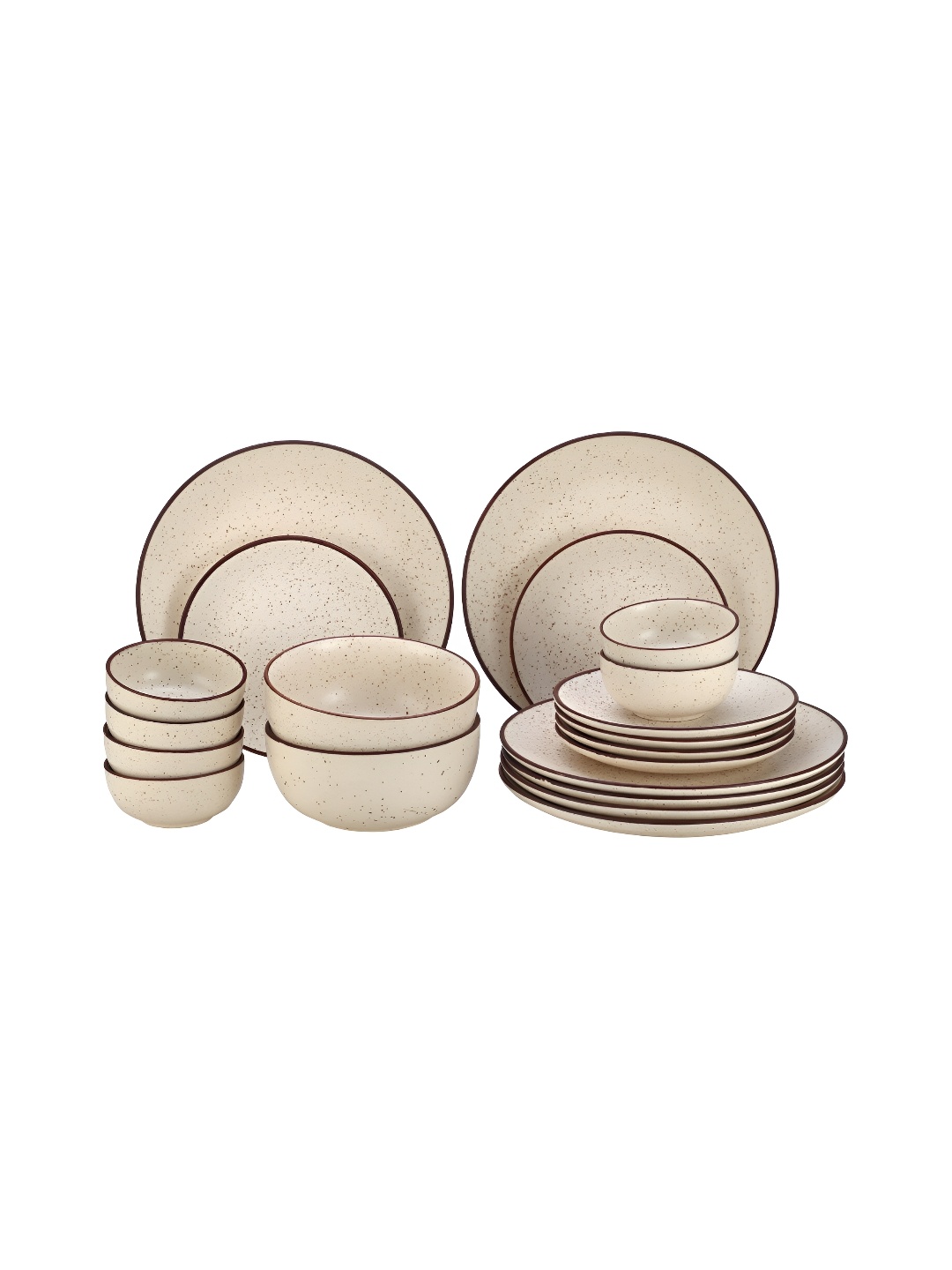 

BODHI HOUSE Beige 20 Pieces Stoneware Matte Dinner Set