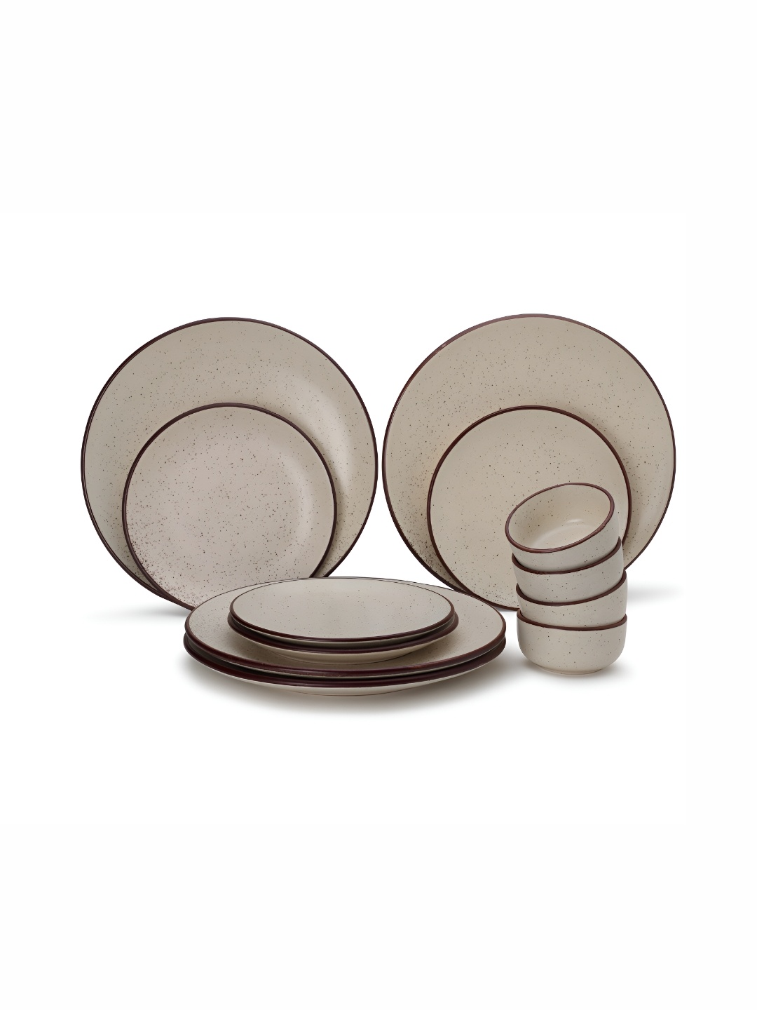 

BODHI HOUSE Beige 12 Pieces Stoneware Matte Dinner Set