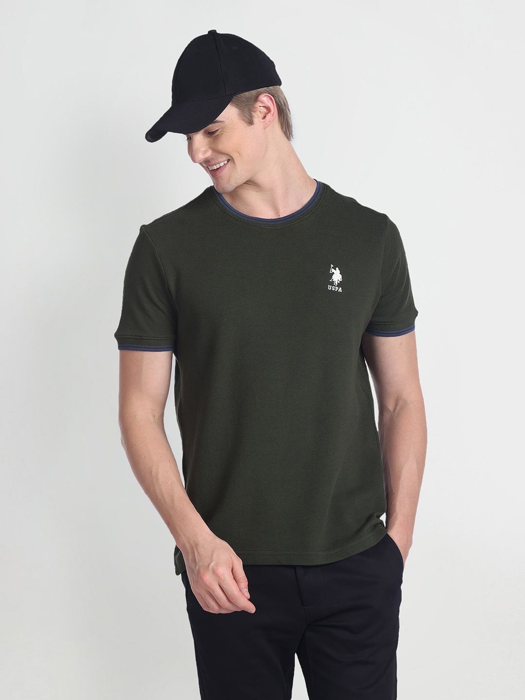 

U.S. Polo Assn. Denim Co. Pure Cotton Slim Fit T-shirt, Olive