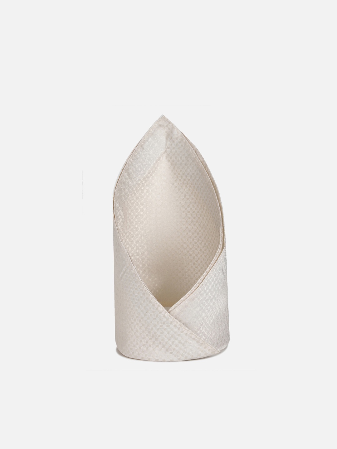 

Louis Philippe Woven Design Microfiber Pocket Square, Cream