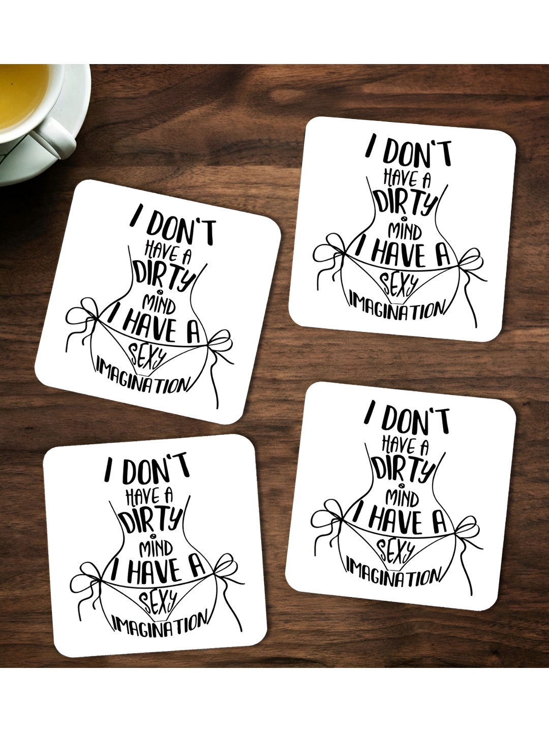 

ARTBUG Black & White 4 Pieces Printed Coasters