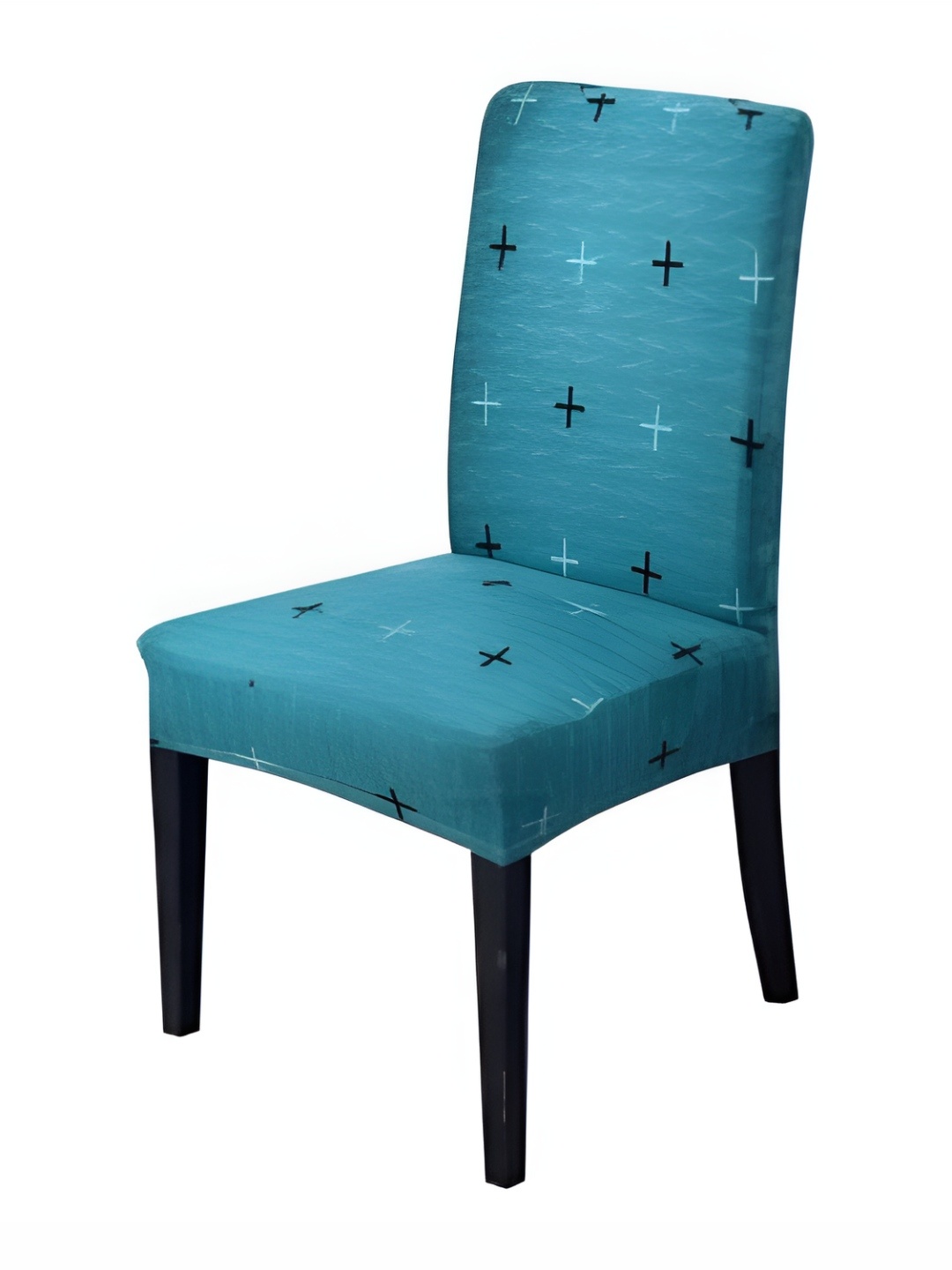 

CASA-NEST Blue & Black Printed Chair Cover