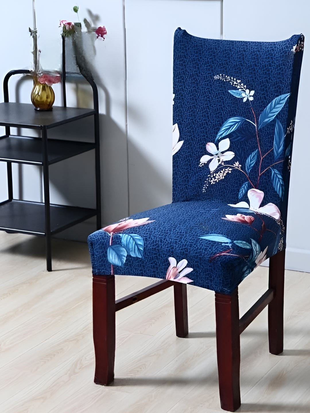 

CASA-NEST Blue & White Printed Chair Cover
