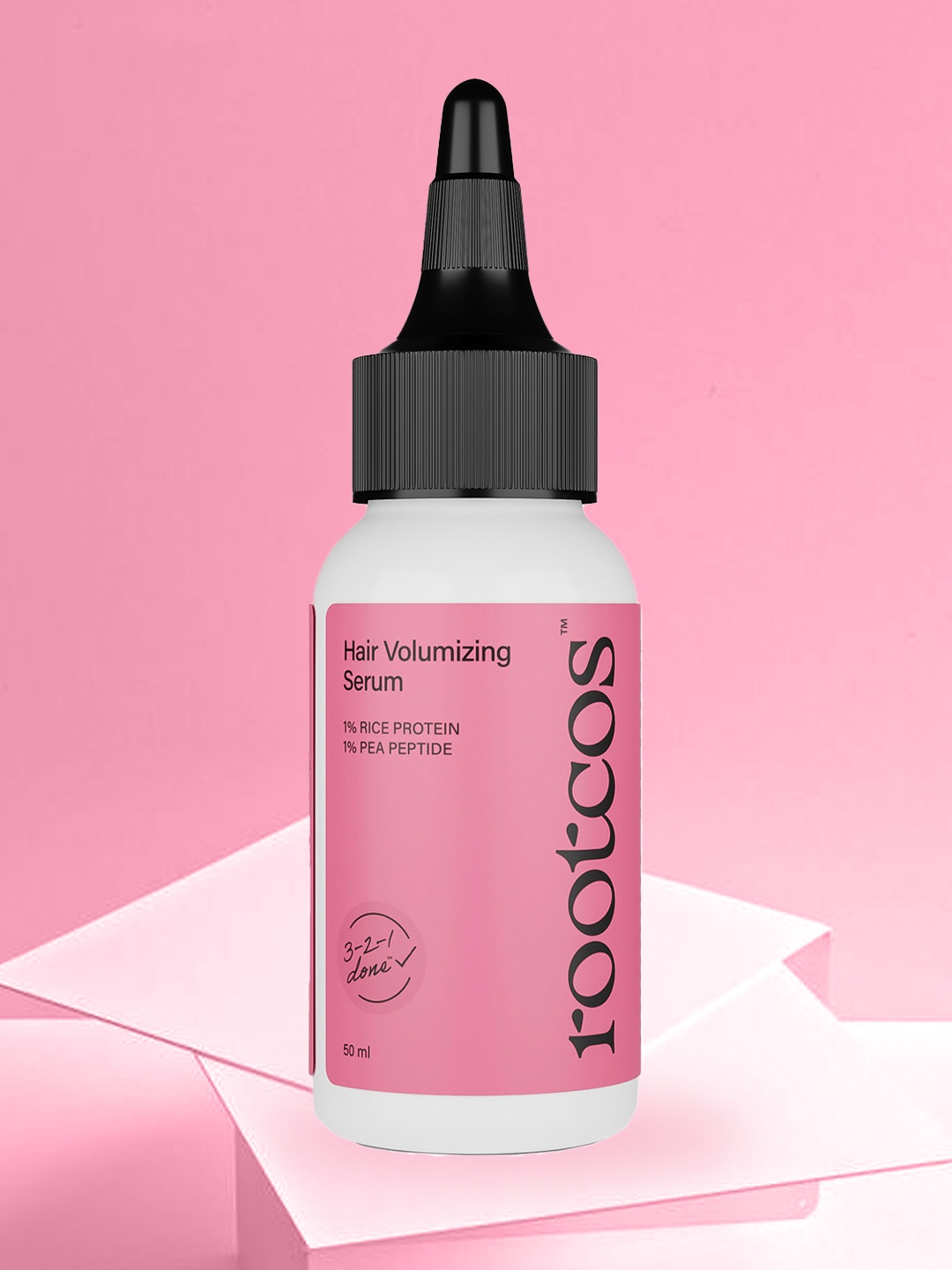 

Rootcos Pea Peptide Hair Volumizing Serum with Rice Protein - 50 ml, Pink