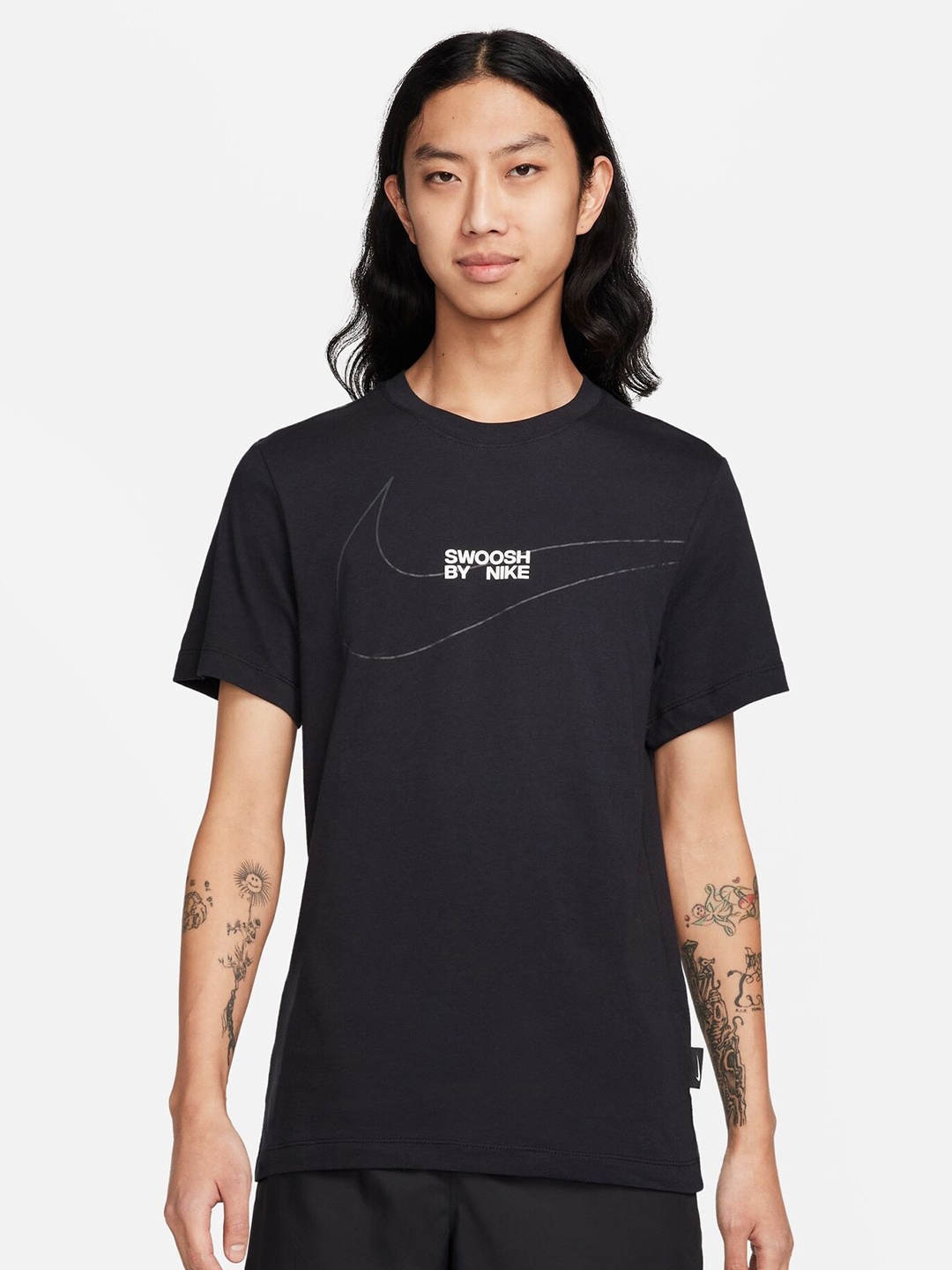 

Nike Sportswear Cotton Round Neck Sportswear T-shirt, Black