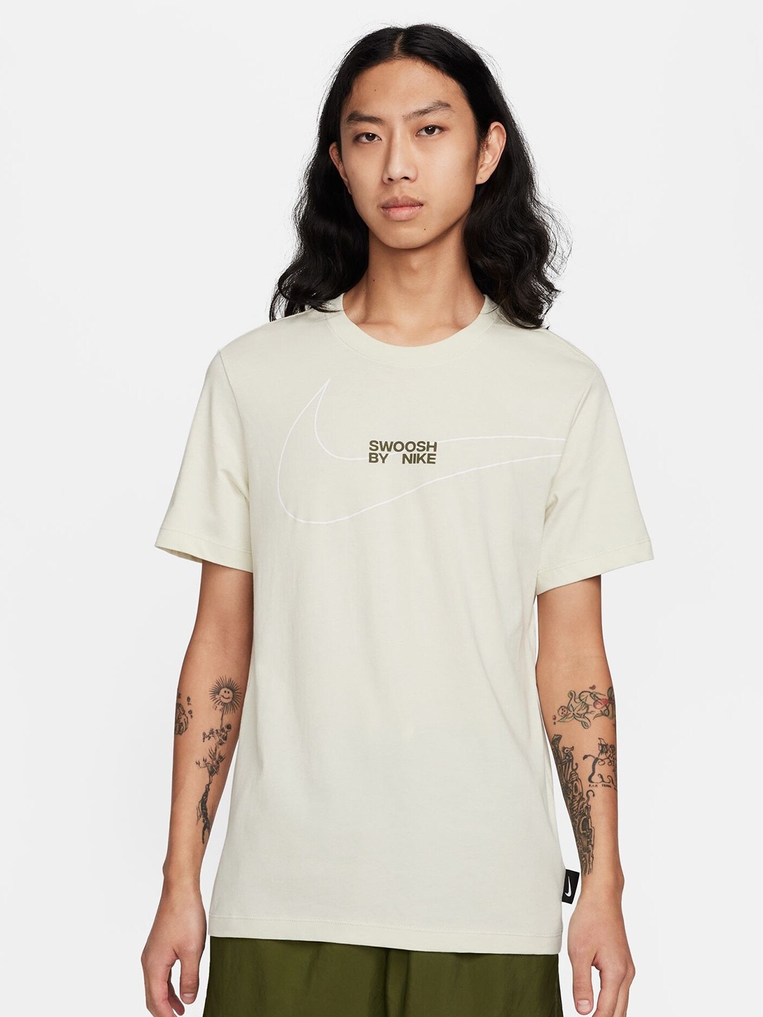 

NikeSportswear Cotton Round-Neck T-Shirt, White