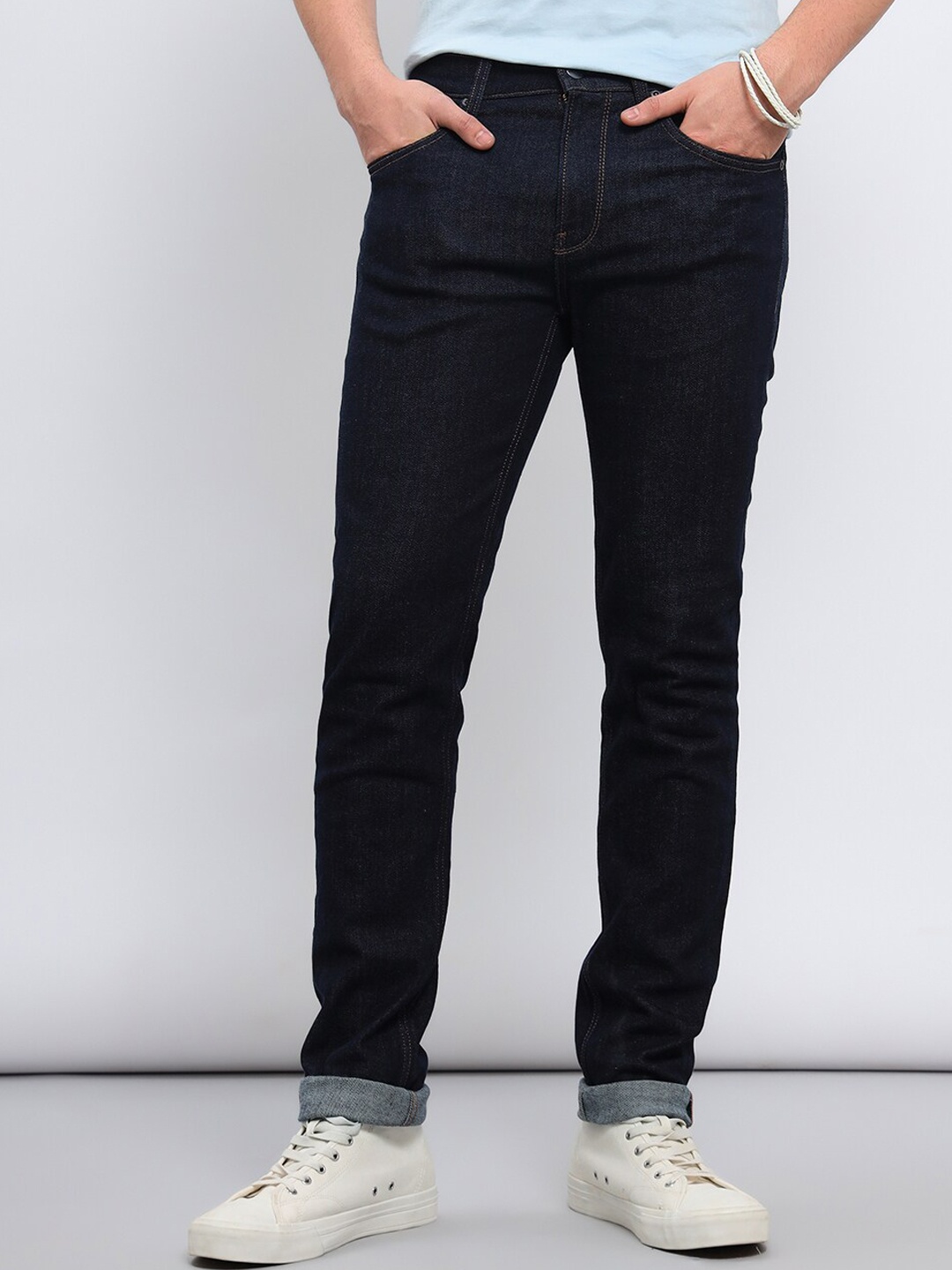 

Lee Men Slim Fit Clean Look Stretchable Jeans, Blue