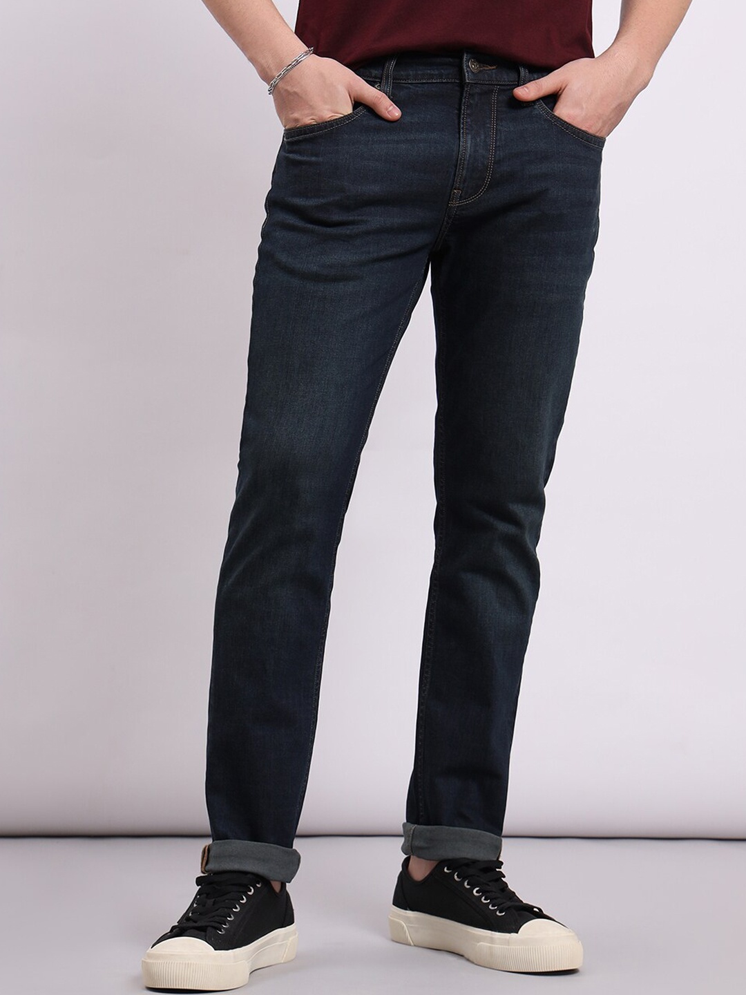 

Lee Men Slim Fit Mid Rise Stretchable Jeans, Blue