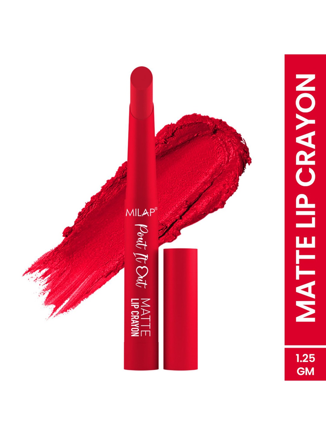 

MILAP Pout It Out Long Lasting Matte Lip Crayon - Ariel 101, Red