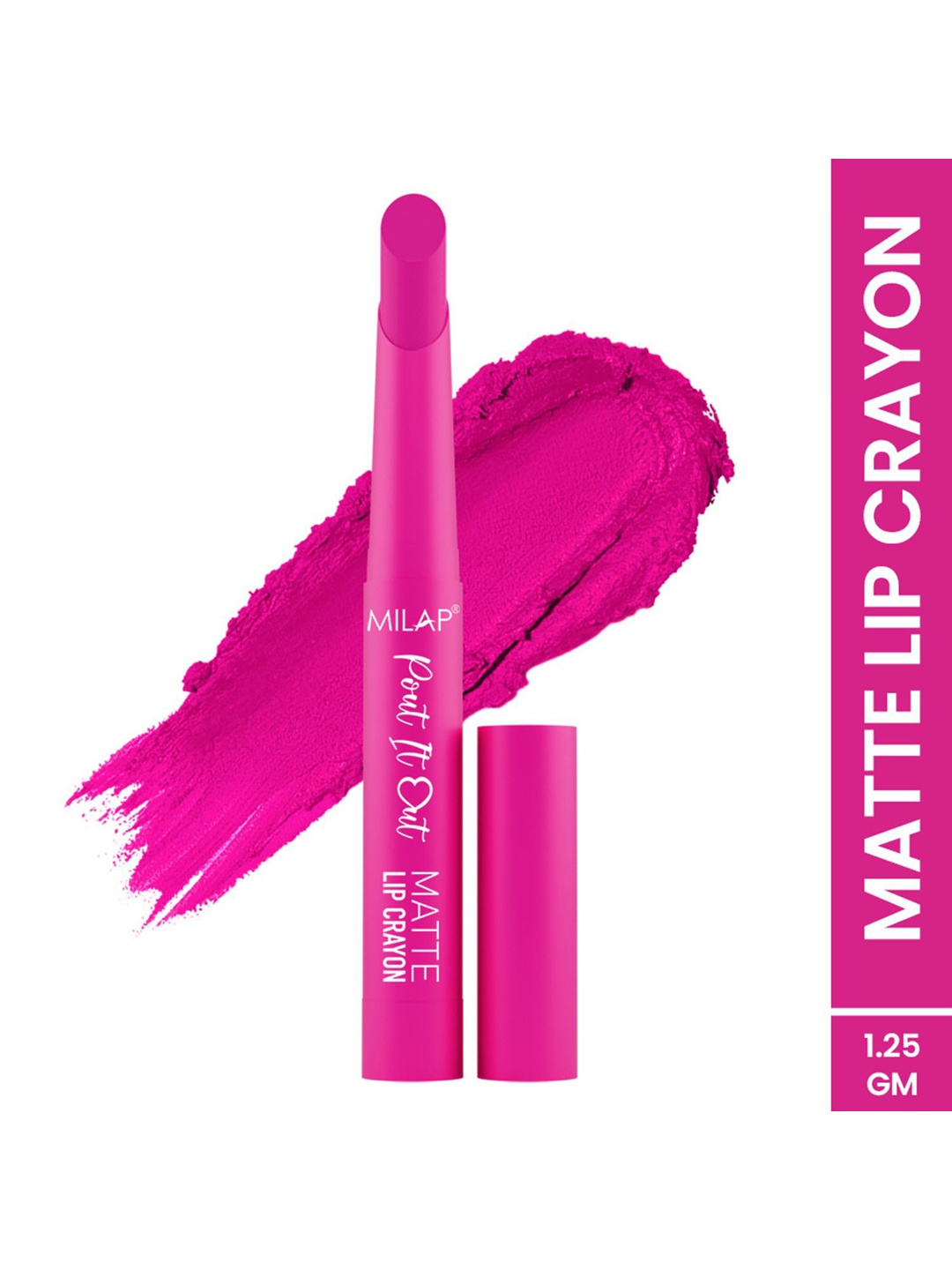 

MILAP Pout It Out Long Lasting Matte Lip Crayon - Evil Queen 118, Pink