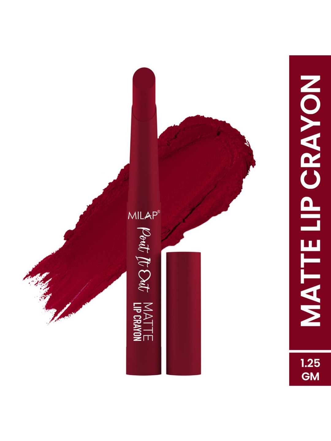 

MILAP Pout It Out Long Lasting Matte Lip Crayon - Tiana 104, Maroon
