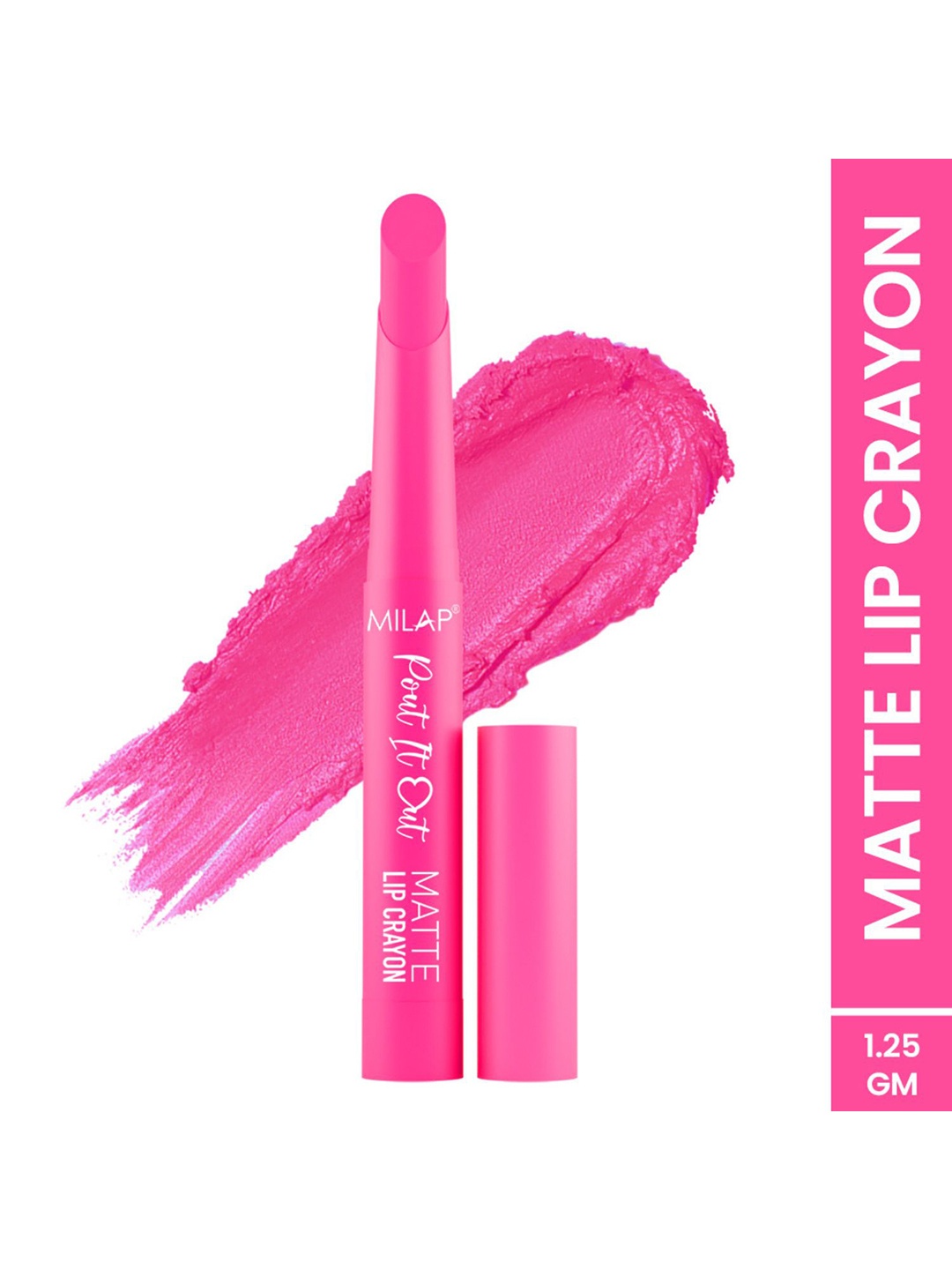 

MILAP Pout It Out Long Lasting Matte Lip Crayon - Aurora 106, Pink