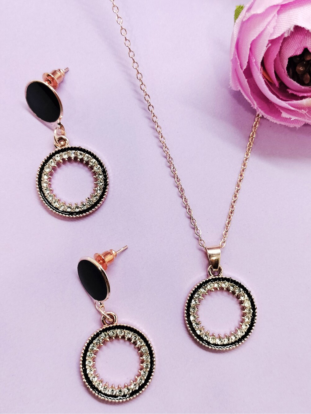 

FEMMIBELLA Gold-Plated Kundan-Studded Jewellery Set