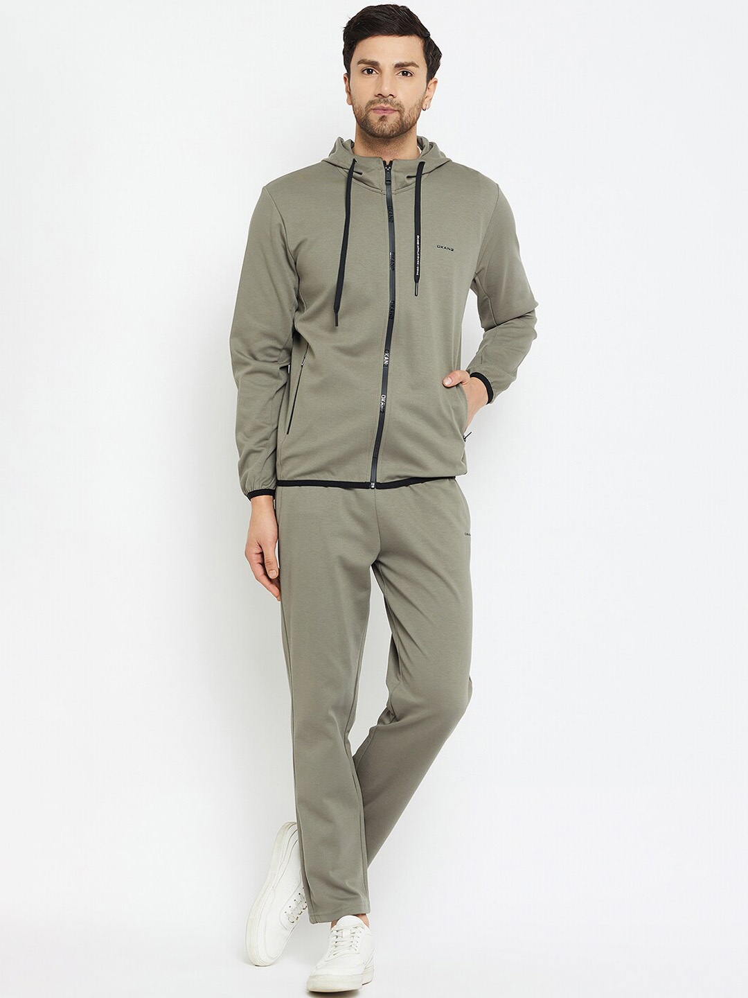 

Okane Printed Sweatshirt & Track Pants Co-Ords, Olive