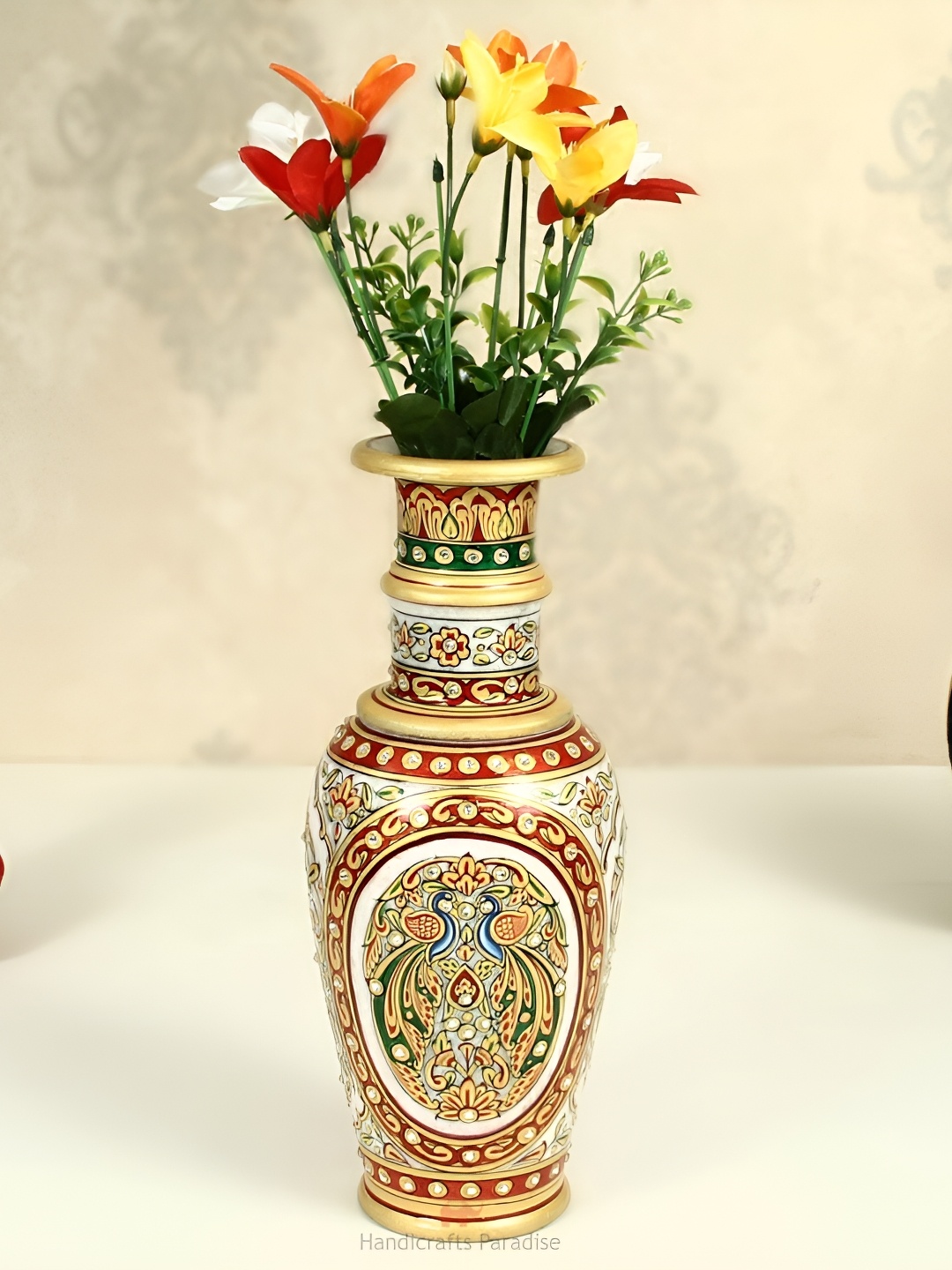 

HANDICRAFTS PARADISE Red and Green Marble Showpiece