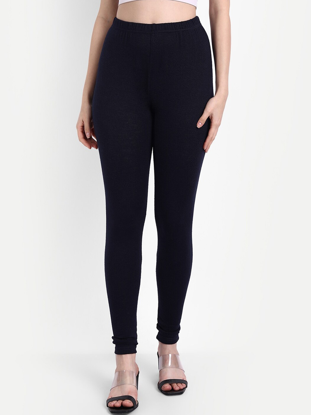 

SUTI Woollen Ankle Length Leggings, Navy blue
