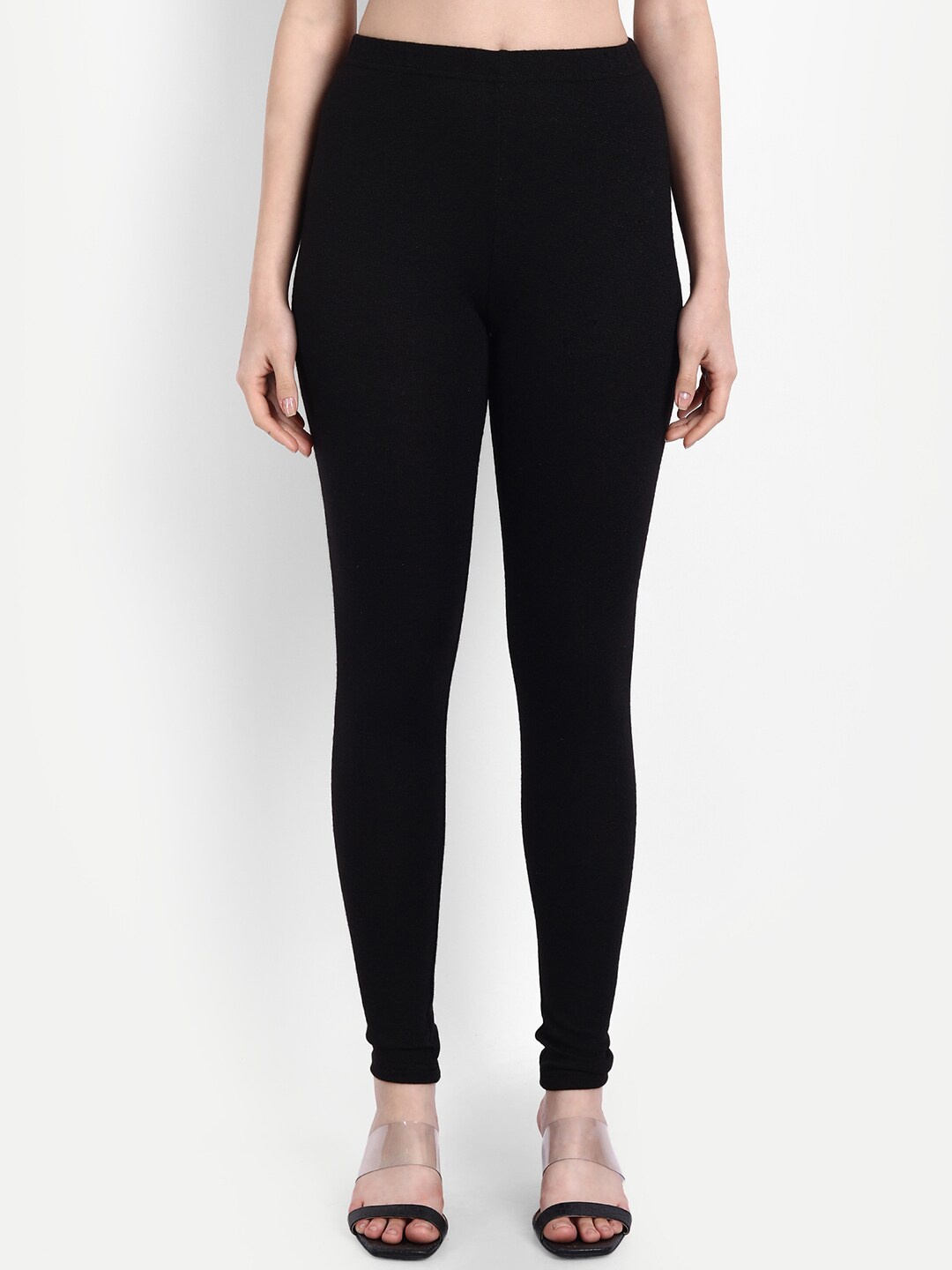 

SUTI Woollen Ankle Length Leggings, Black