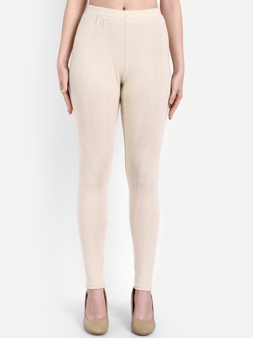 

SUTI Woollen Ankle Length Leggings, Off white