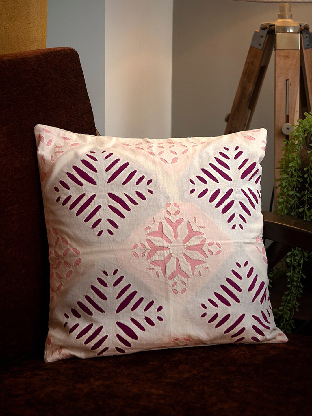 

Mryga Beige & Grey Ethnic Motifs Cotton Square Cushion Covers