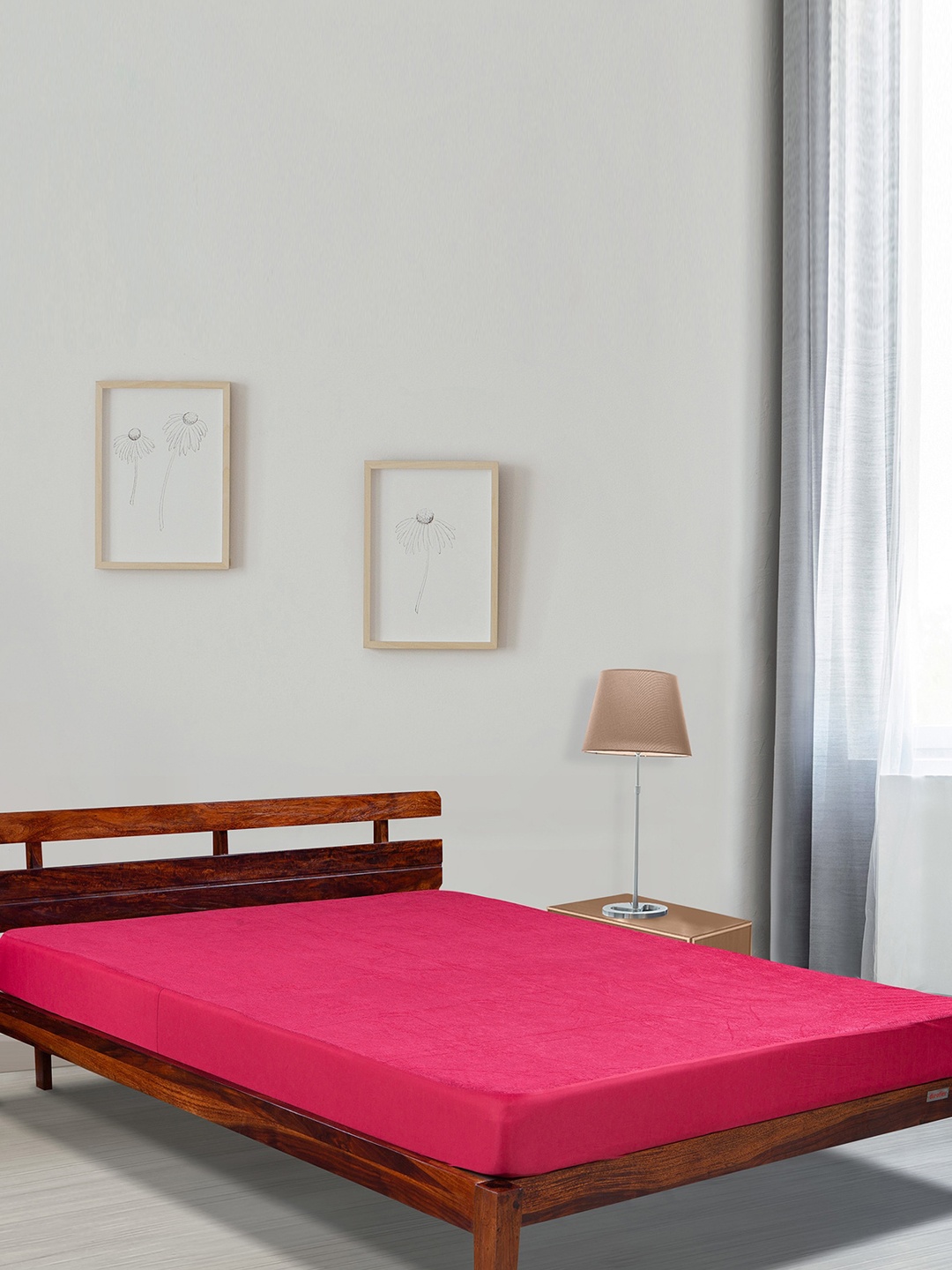 

Duroflex Maroon - Antiviral Antibacterial 100% Waterproof & Stain Proof Mattress Protector