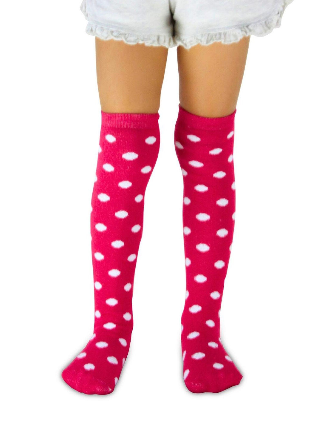 

BAESD Kids Patterned Cotton Knee Length Socks, Pink