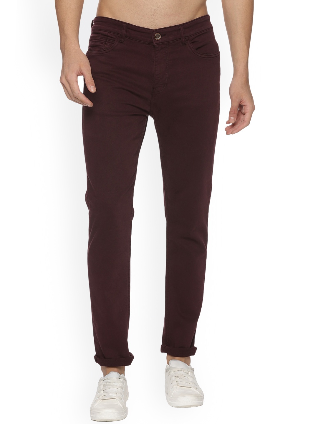 

Melvin Jones Men Tapered Fit Clean Look Jeans, Purple