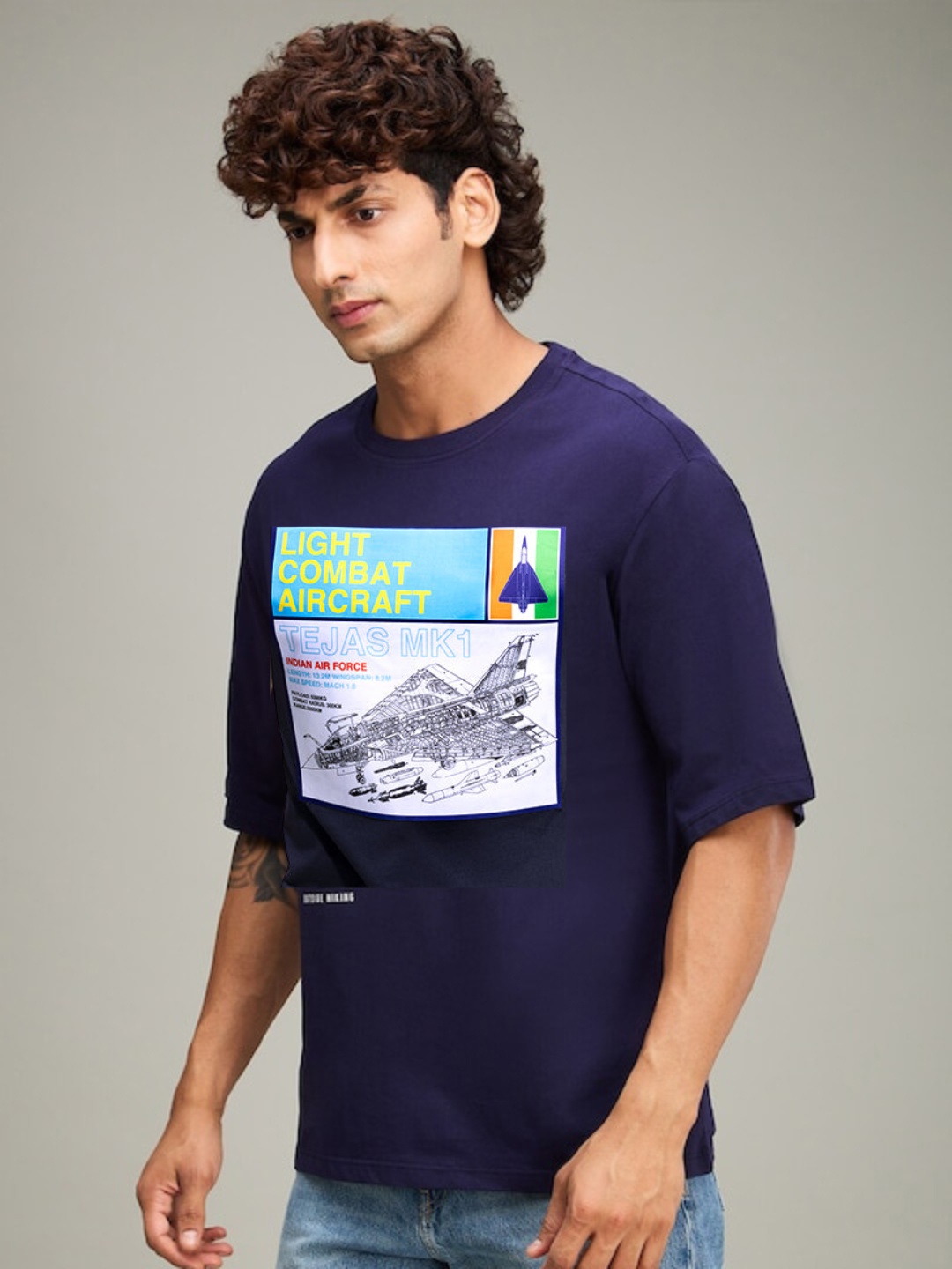 

Ascend 47 Women Blue Printed T-shirt