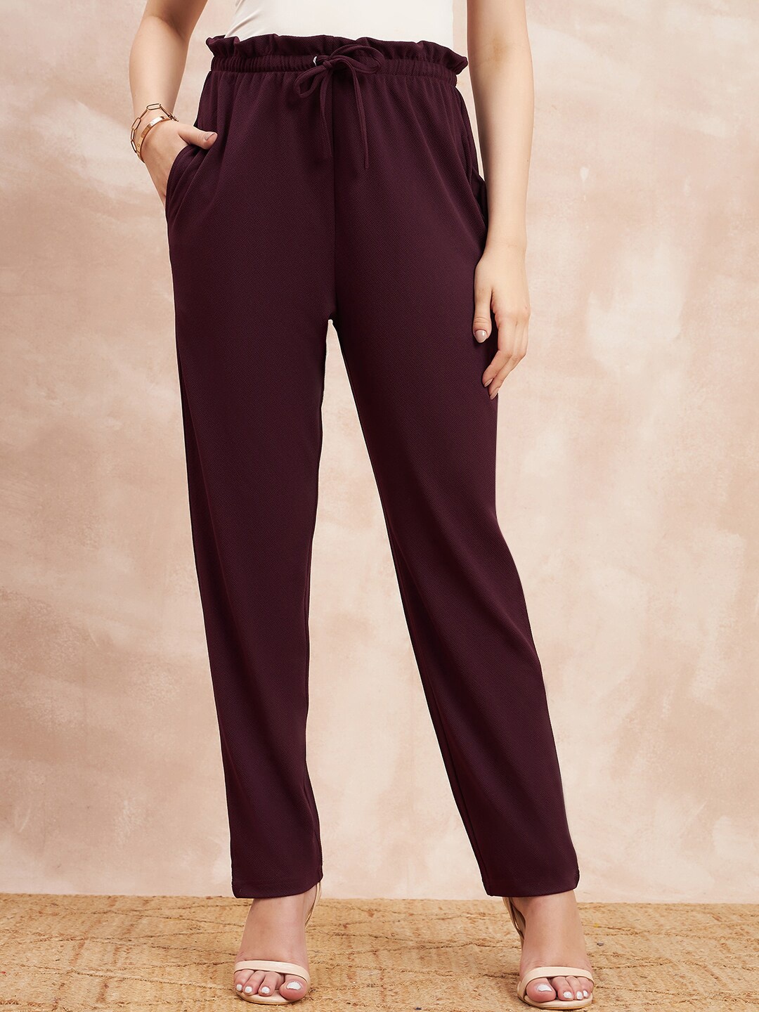 

all about you Women Comfort High-Rise Trousers, Magenta