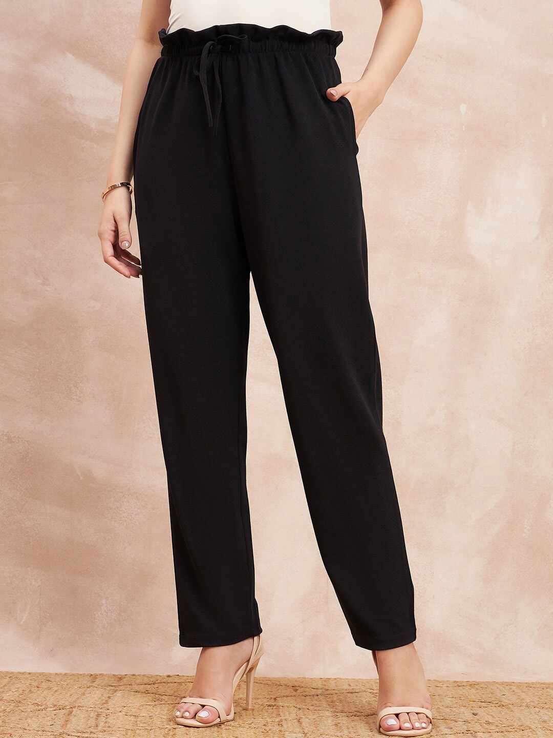 

all about you Women Comfort High-Rise Trousers, Black