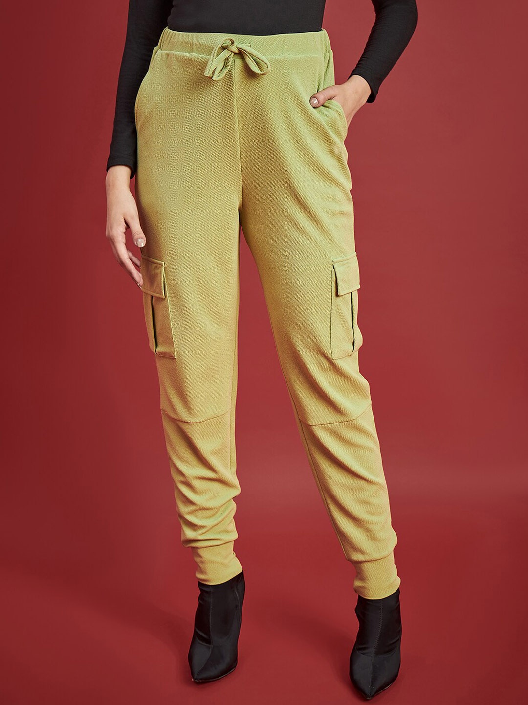 

all about you Women Comfort High-Rise Trousers, Peach