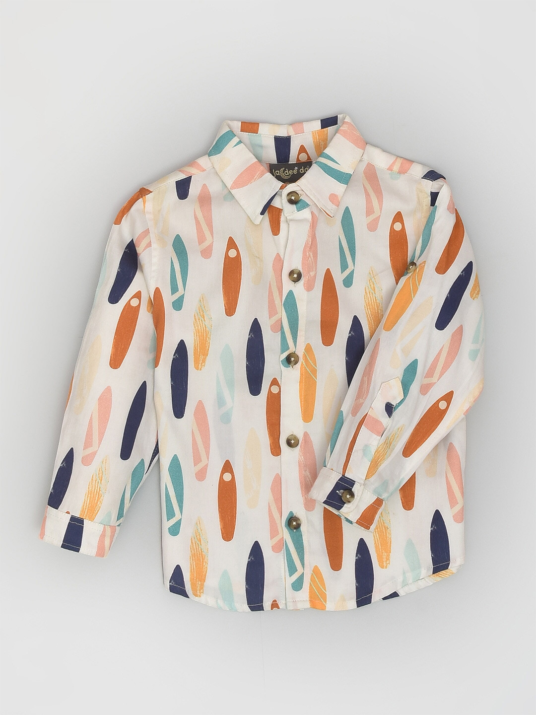 

BAESD Boys Abstract Printed Pure Cotton Casual Shirt, White