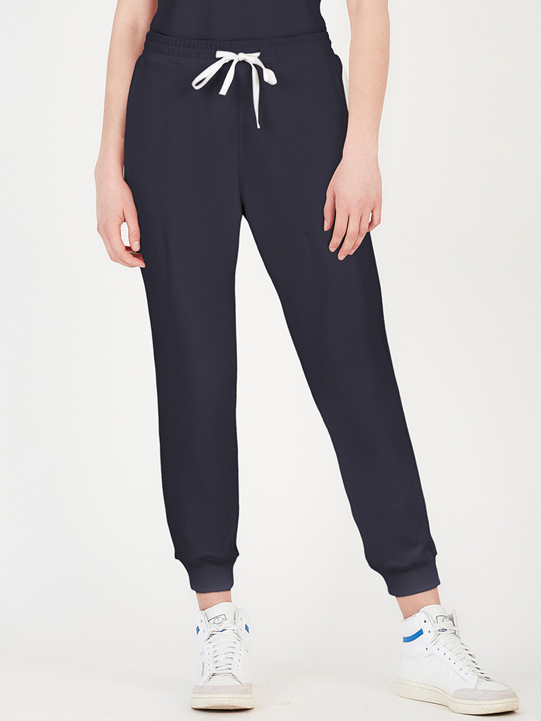 

Saltpetre Cotton Sweatshirt & Track Pants Tracksuits Set, Navy blue