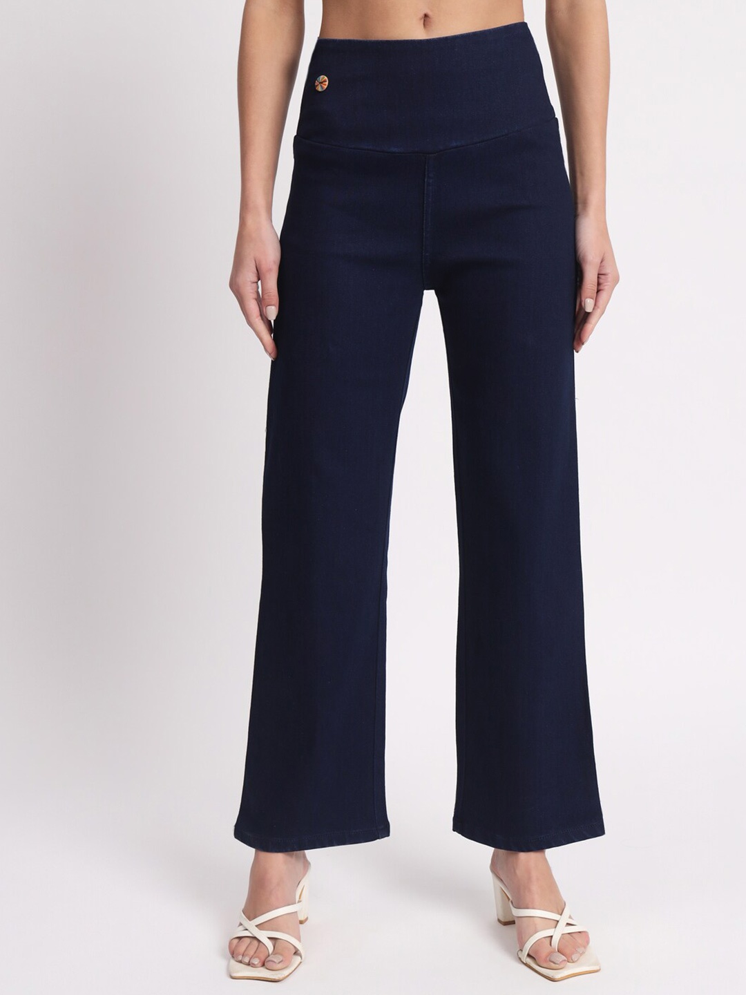 

AngelFab Women Relaxed Fit Cotton Denim Jeggings, Blue