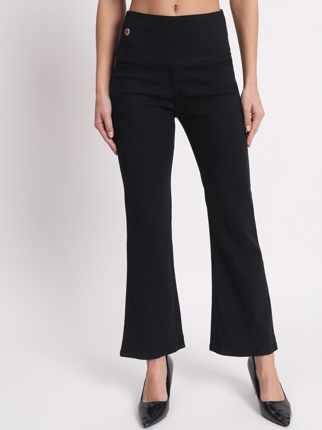 

BAESD Women Mid-Rise Cotton Jeggings, Black