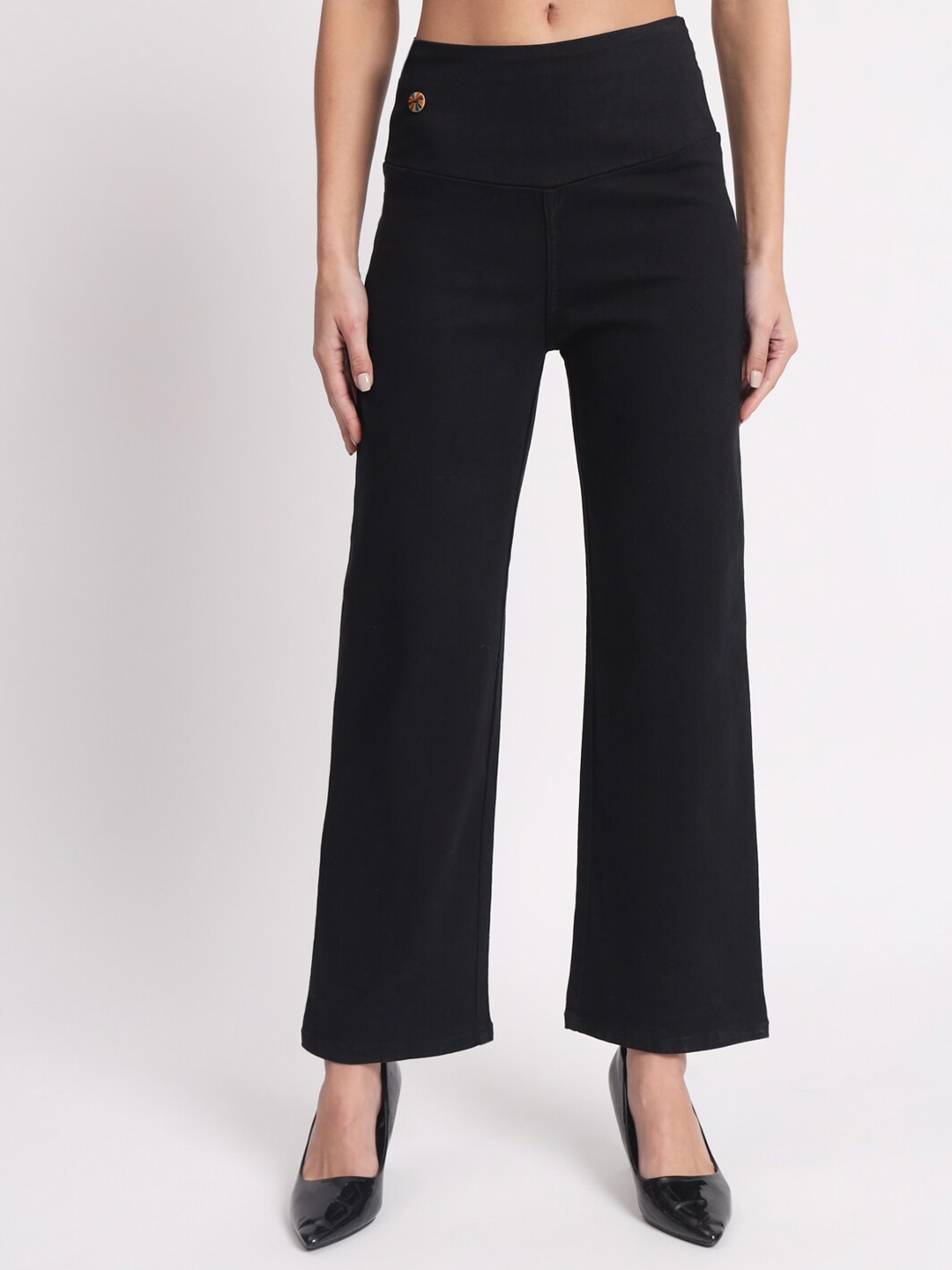 

BAESD Women Mid-Rise Cotton Jeggings, Black