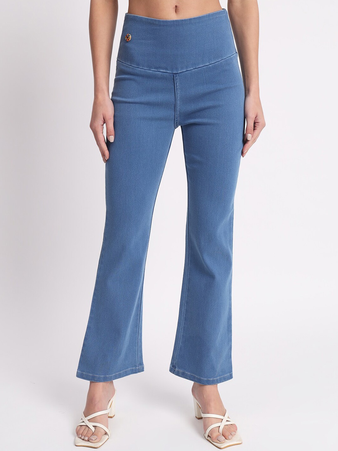 

BAESD Women Relaxed Fit Cotton Jeggings, Blue