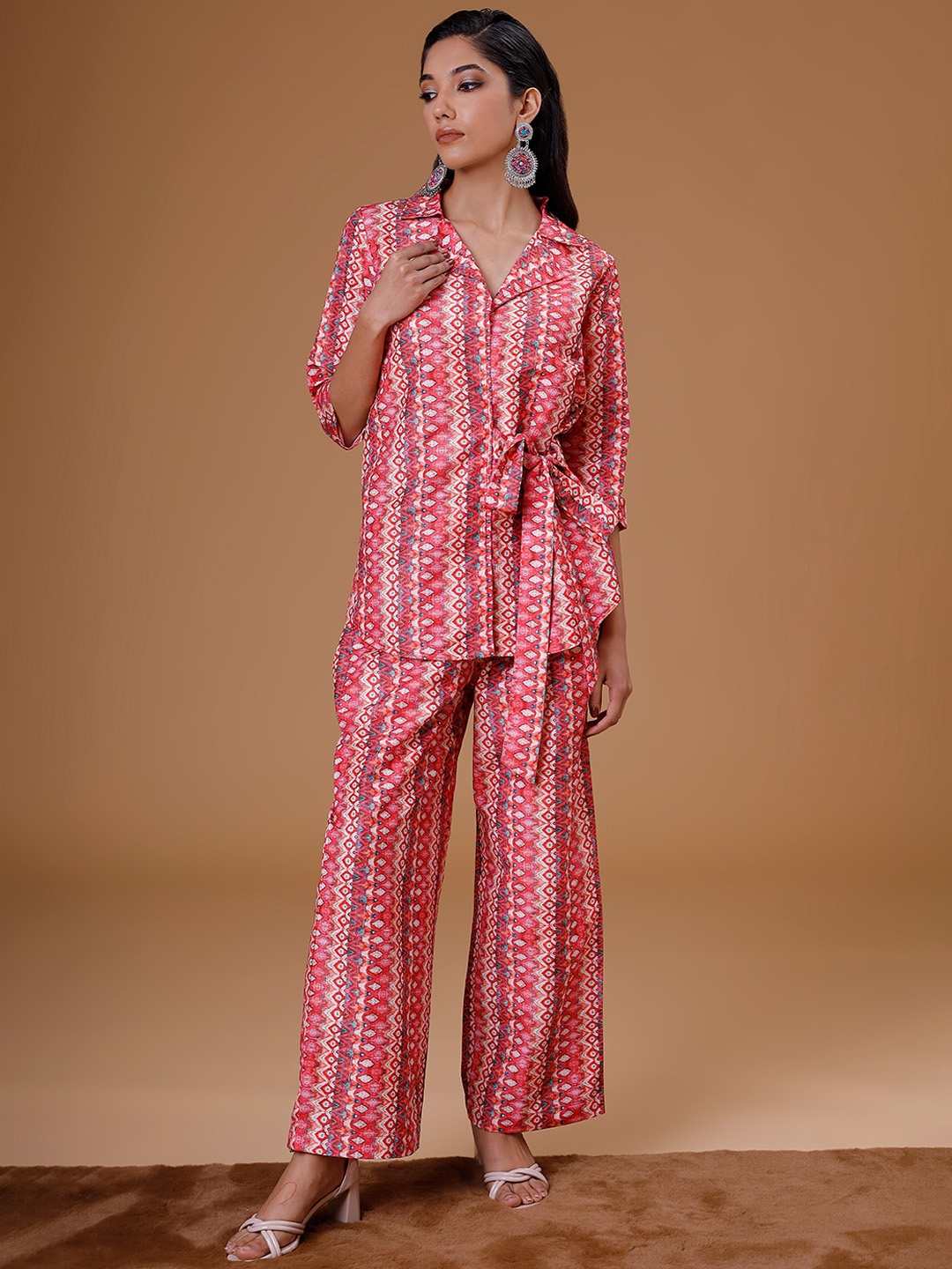 

soan Floral Printed Co-Ord Set, Pink