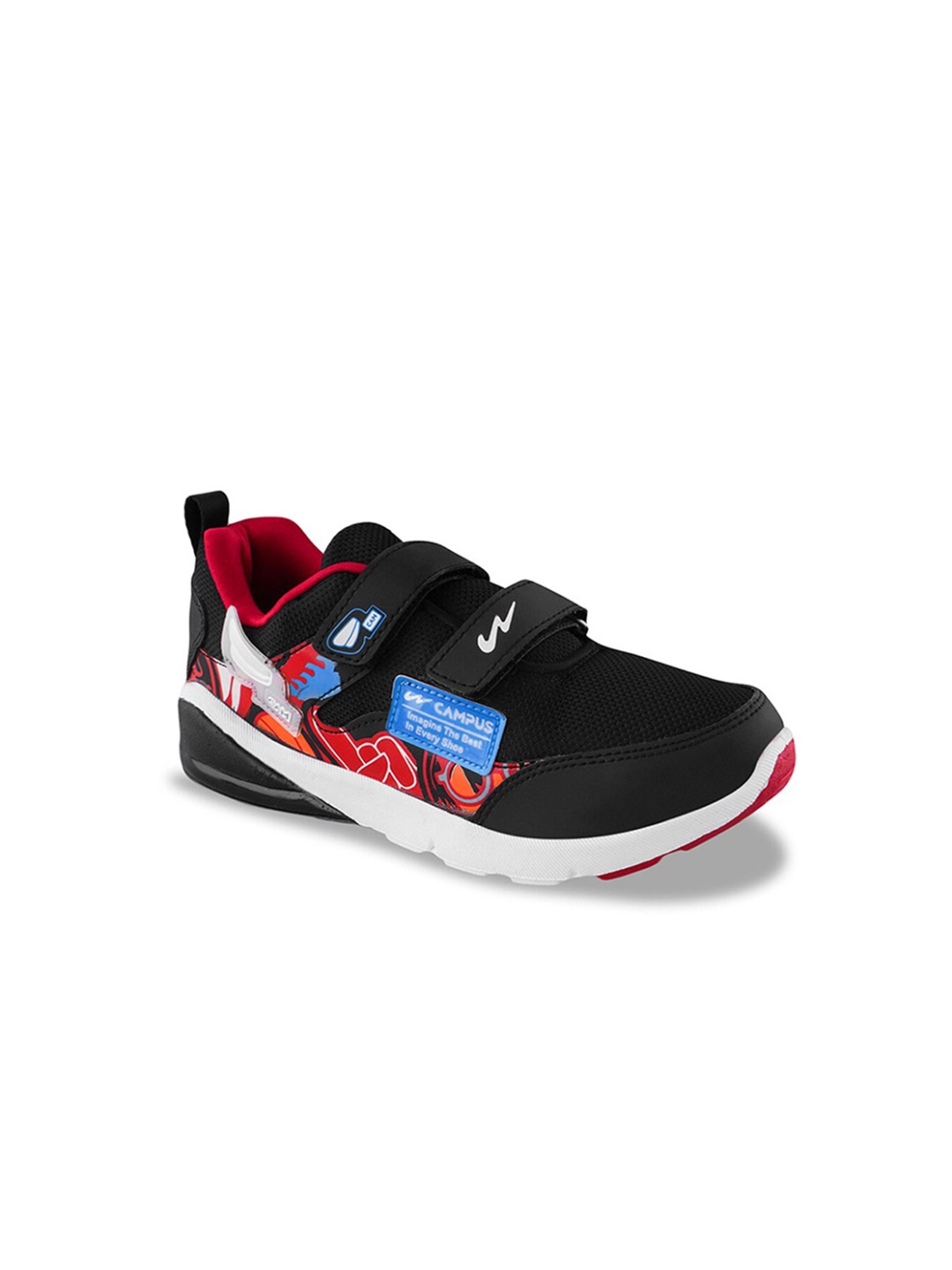 

Campus Kids Printed Running Shoes, Black
