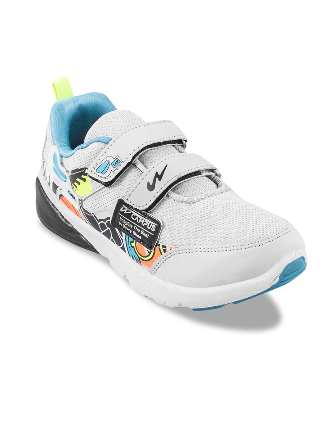 

Campus Kids Printed Running Shoes, Grey