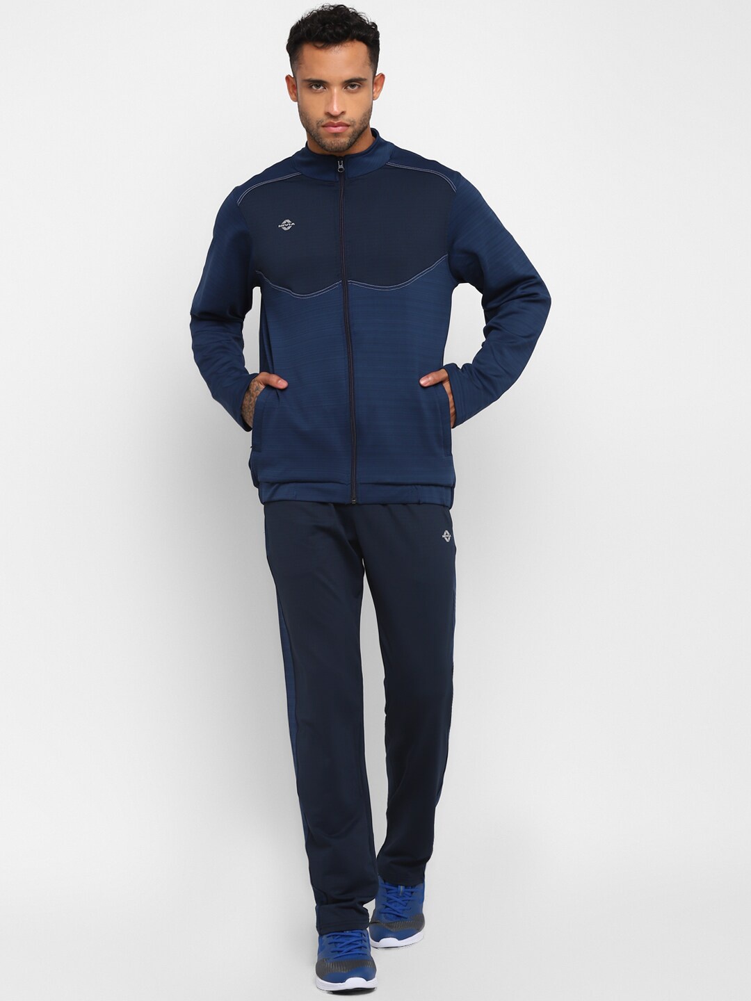 

NIVIA Mock Collar Tracksuit, Navy blue