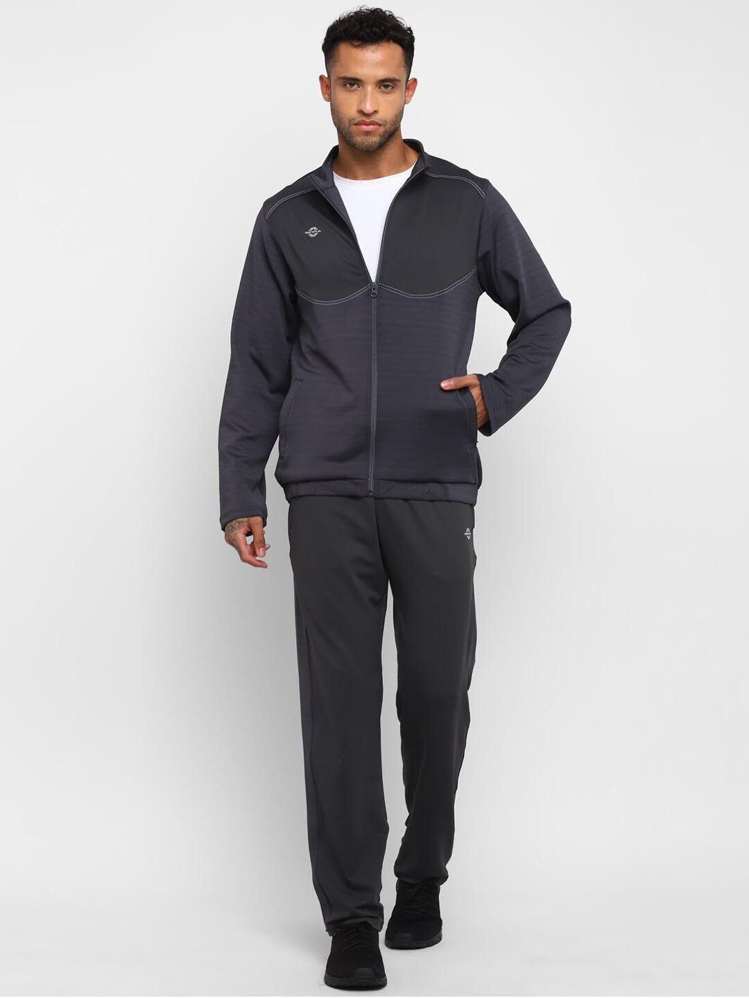 

NIVIA Mock Collar Tracksuit, Grey