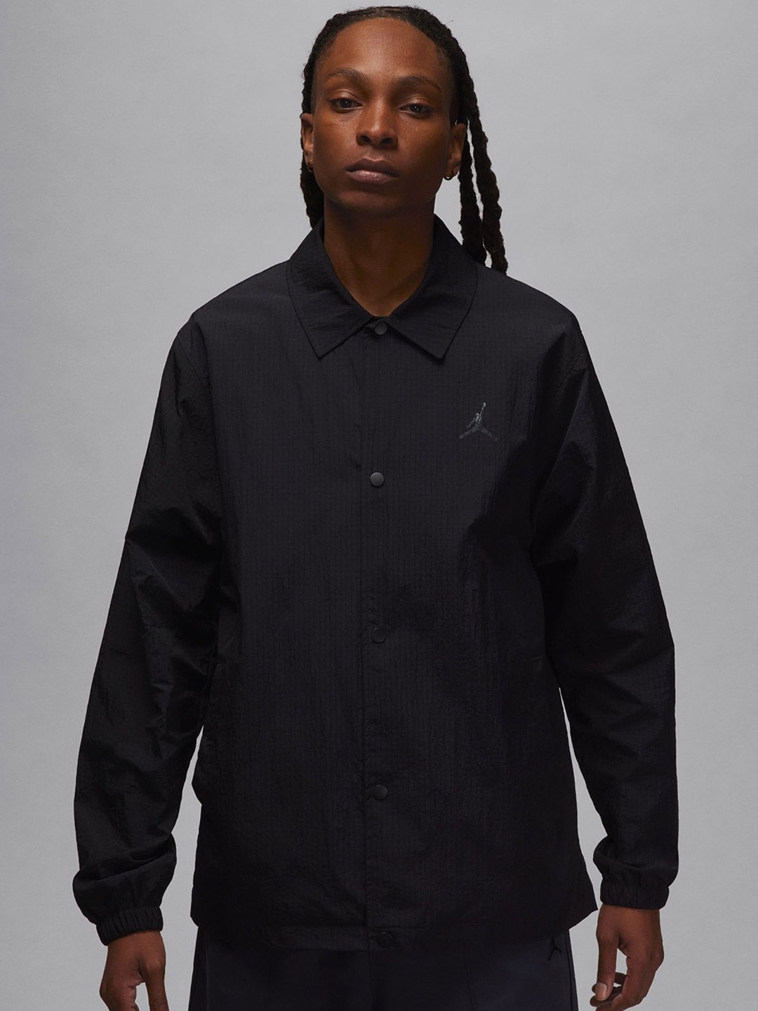 

Nike Jordan Essentials Coaches Spread Collar Sporty Jacket, Black