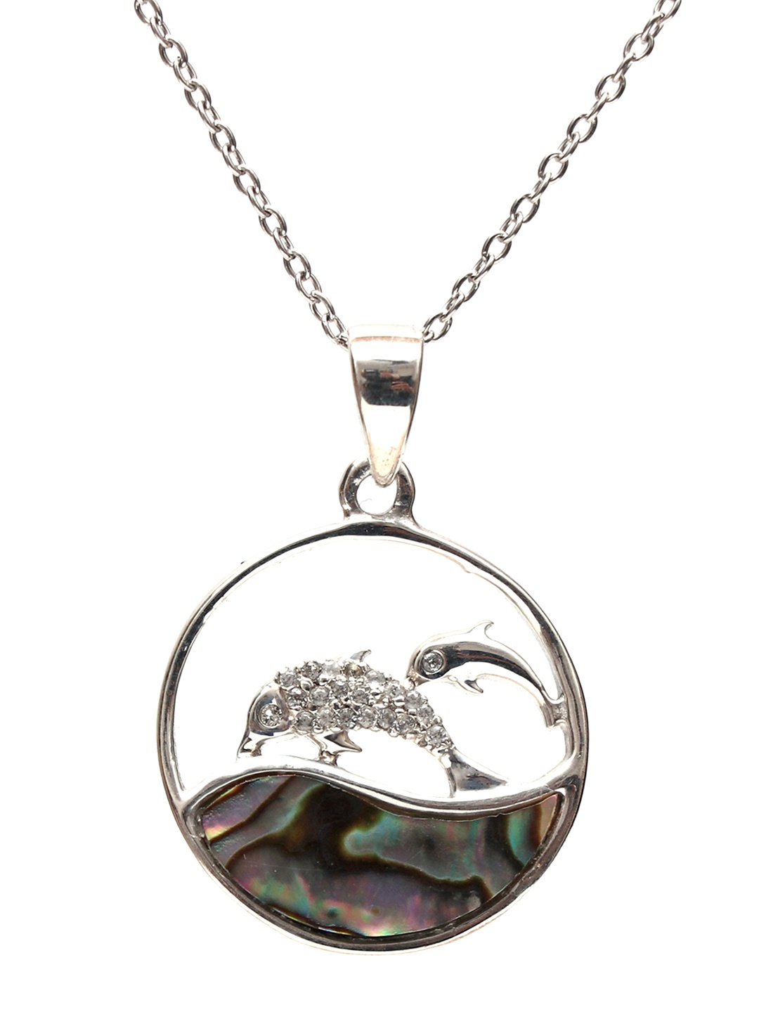

HIFLYER JEWELS Sterling Silver Topaz-Studded Quirky-Charm Pendant