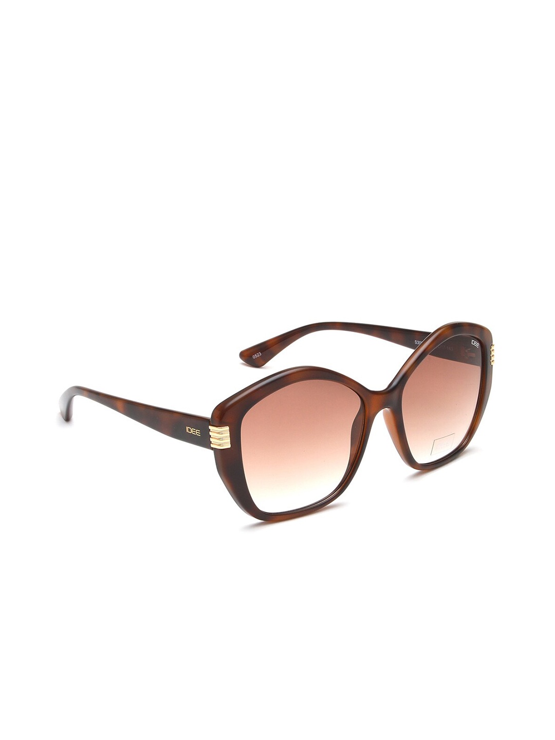 

IDEE Women Round Sunglasses with UV Protected Lens IDS3027C2SG, Brown