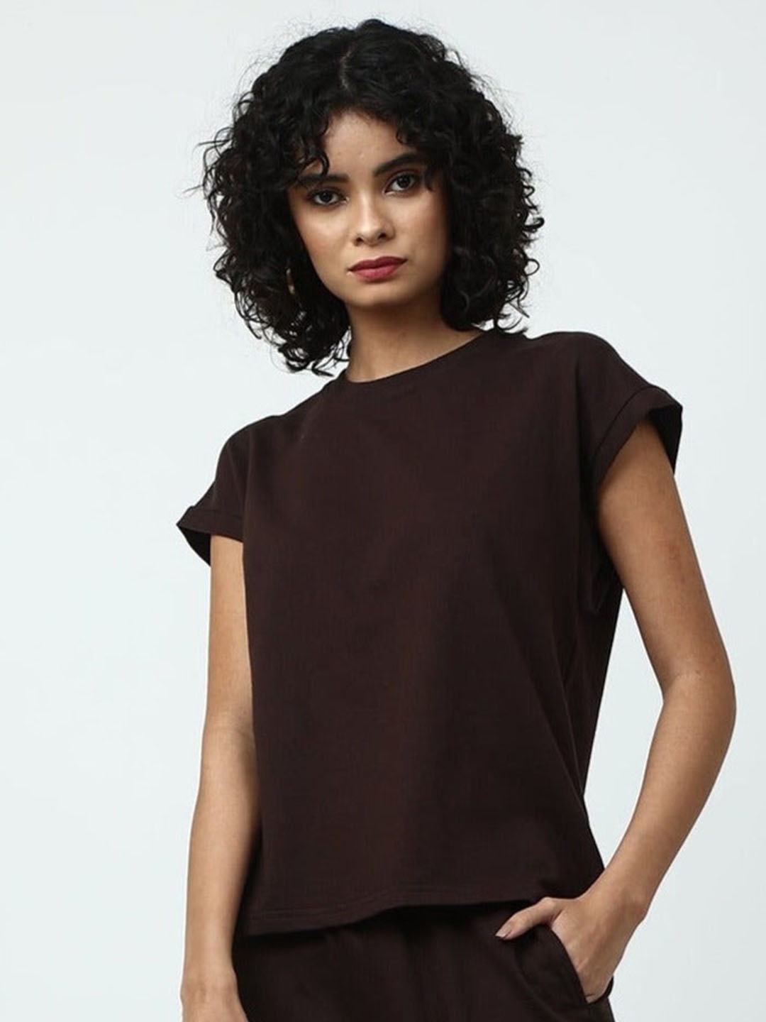 

Saltpetre Coffee Brown Organic Cotton Top