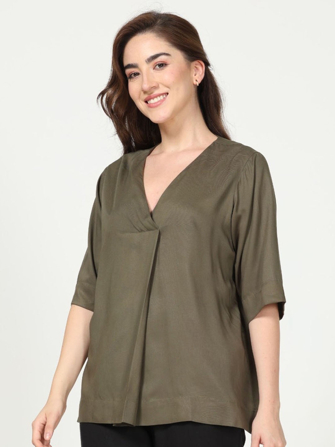 

Saltpetre Olive Green Top