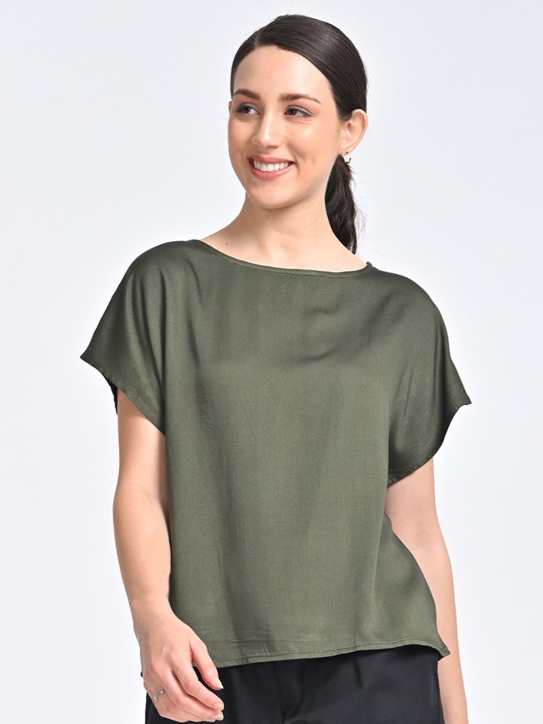 

Saltpetre Olive Green Top