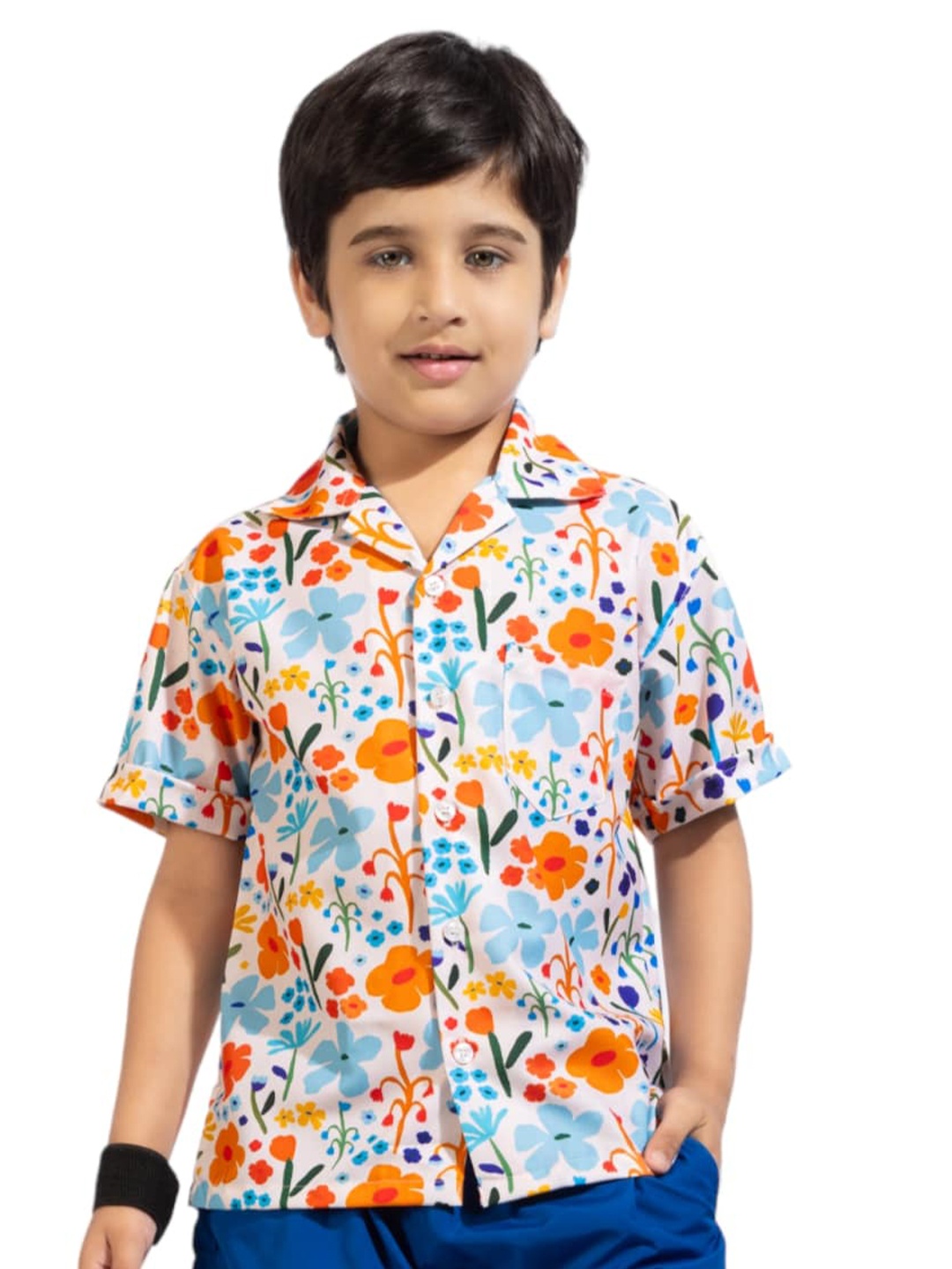 

BAESD Boys Comfort Printed Cotton Casual Shirt, White