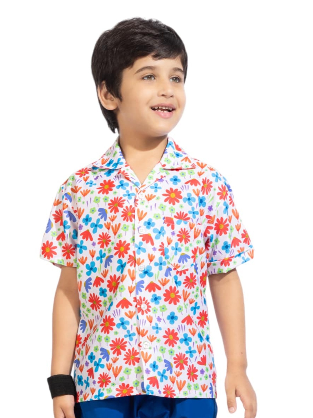 

BAESD Boys Comfort Printed Cotton Casual Shirt, White