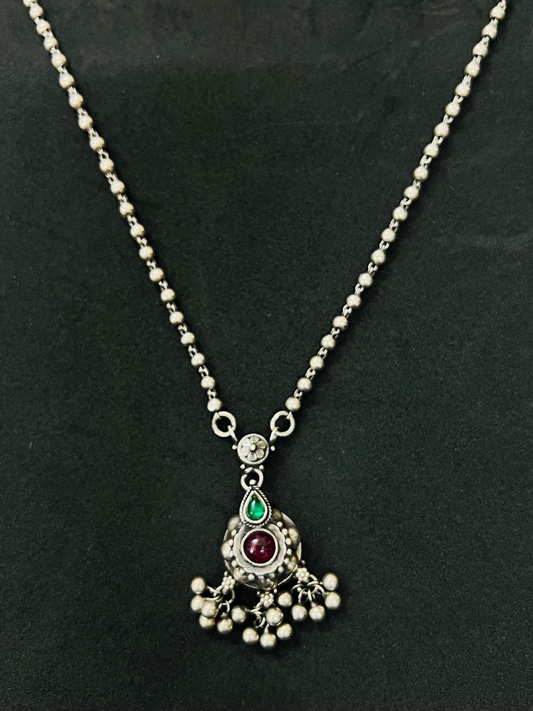 

Arte Jewels 92.5 Sterling Silver Stone-Studded Chain
